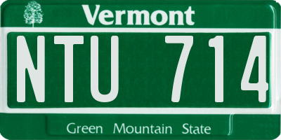 VT license plate NTU714