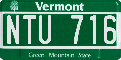 VT license plate NTU716