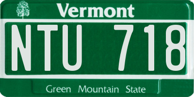 VT license plate NTU718