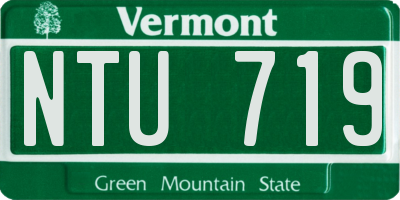 VT license plate NTU719