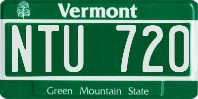 VT license plate NTU720