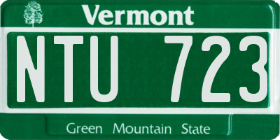 VT license plate NTU723