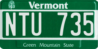 VT license plate NTU735