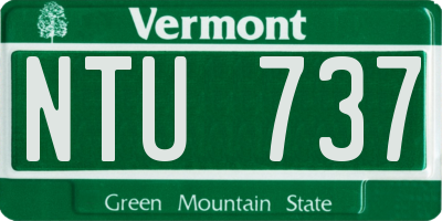 VT license plate NTU737