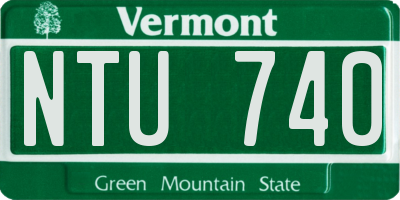 VT license plate NTU740