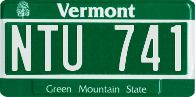 VT license plate NTU741