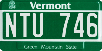 VT license plate NTU746