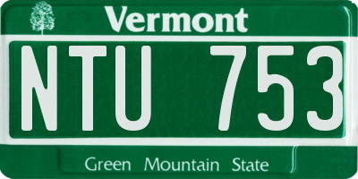 VT license plate NTU753
