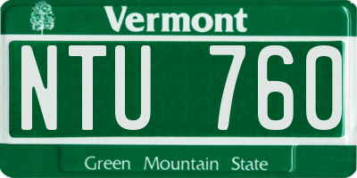 VT license plate NTU760