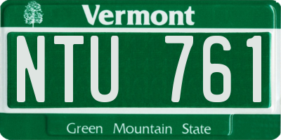 VT license plate NTU761