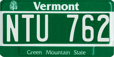 VT license plate NTU762