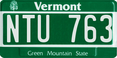 VT license plate NTU763