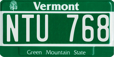 VT license plate NTU768