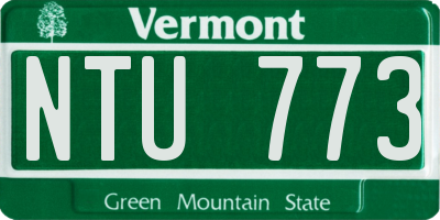 VT license plate NTU773