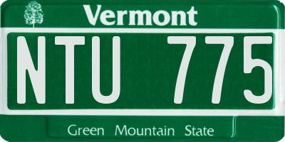 VT license plate NTU775