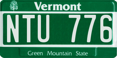 VT license plate NTU776