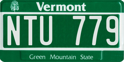 VT license plate NTU779