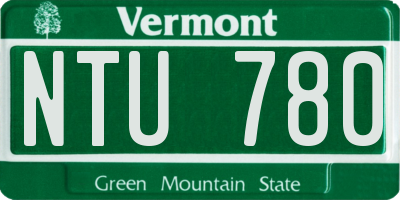 VT license plate NTU780