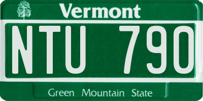 VT license plate NTU790