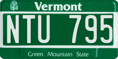 VT license plate NTU795
