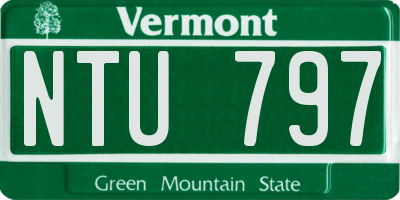 VT license plate NTU797
