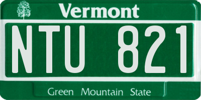 VT license plate NTU821