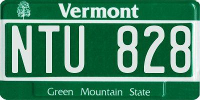 VT license plate NTU828