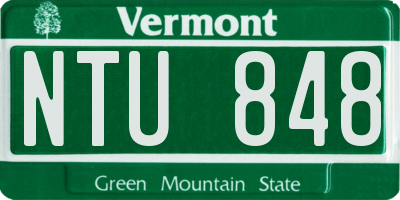 VT license plate NTU848