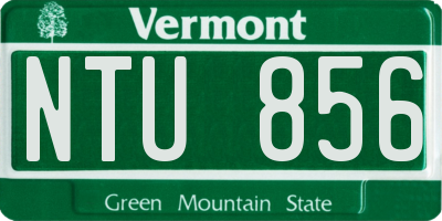 VT license plate NTU856