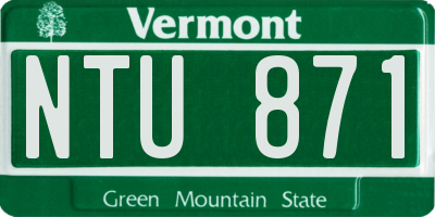 VT license plate NTU871