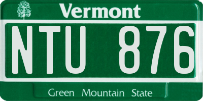 VT license plate NTU876