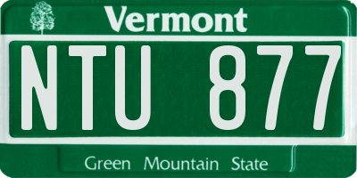 VT license plate NTU877