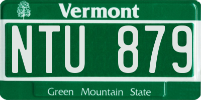 VT license plate NTU879