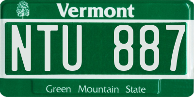VT license plate NTU887
