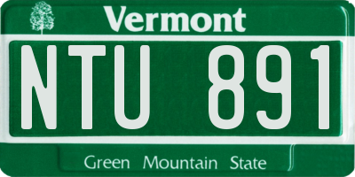 VT license plate NTU891