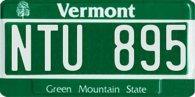 VT license plate NTU895