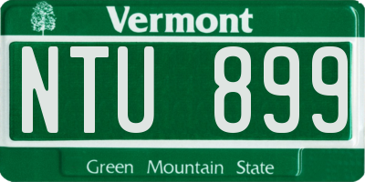 VT license plate NTU899