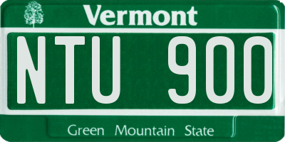 VT license plate NTU900