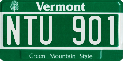 VT license plate NTU901