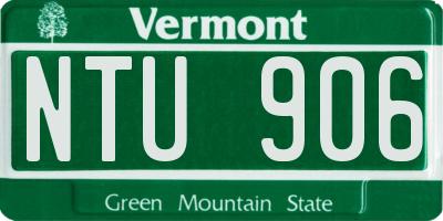 VT license plate NTU906