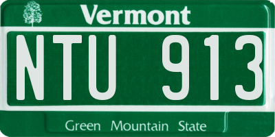 VT license plate NTU913