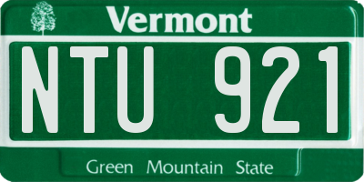 VT license plate NTU921