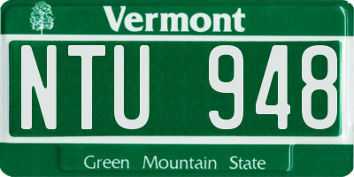VT license plate NTU948