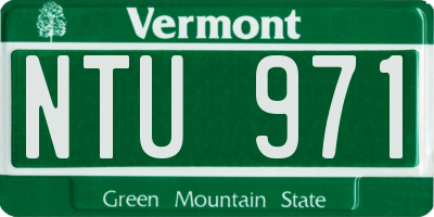 VT license plate NTU971
