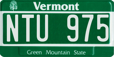 VT license plate NTU975