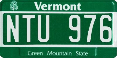 VT license plate NTU976