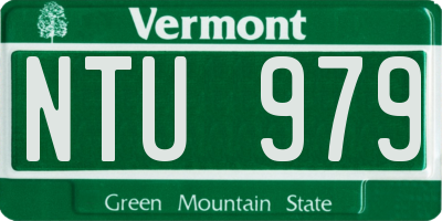 VT license plate NTU979