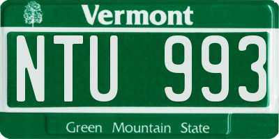VT license plate NTU993
