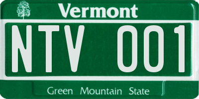 VT license plate NTV001