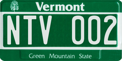 VT license plate NTV002